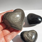 Corazón de Obsidiana Plateada
