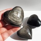 Corazón de Obsidiana Plateada