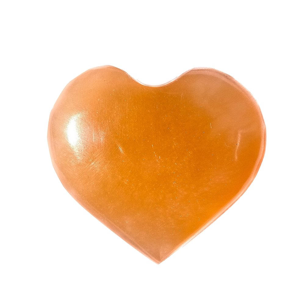 Corazón de Selenita Melocotón
