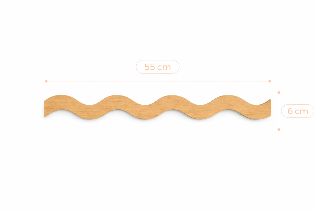 Cornisa de Madera Olas - Haya Natural