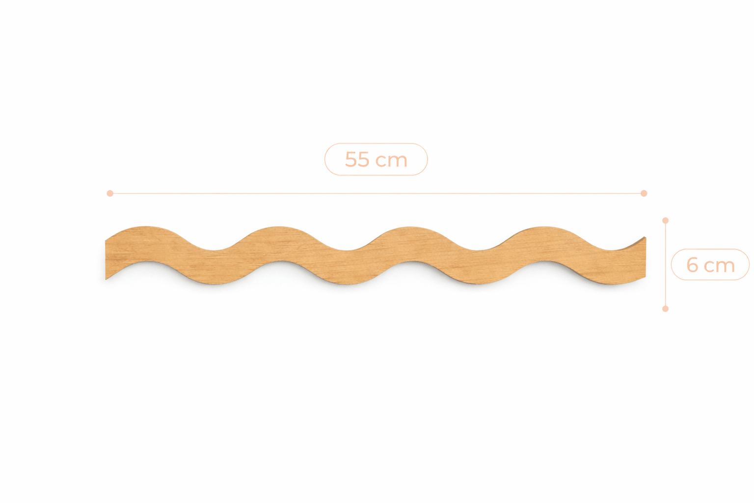 Cornisa de Madera Olas - Haya Natural