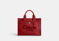 COACH® Women's Cargo Tote en Rojo | Cuir