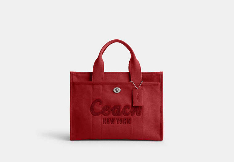 COACH® Women's Cargo Tote en Rojo | Cuir