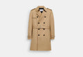 COACH® Men's Gabardina en Beige, Talla Mediano