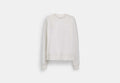 COACH® Women's Suéter de cuello Rojoondo en Blanco, Talla Mediano | Autre