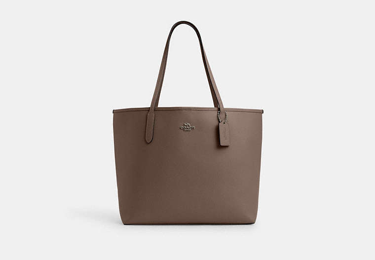 COACH® Women's Bolso Tote City en Gris | Cuir