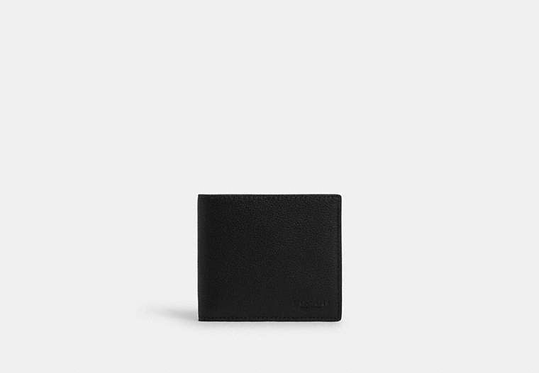 COACH® Men's Coin Wallet en Negro | Cuir