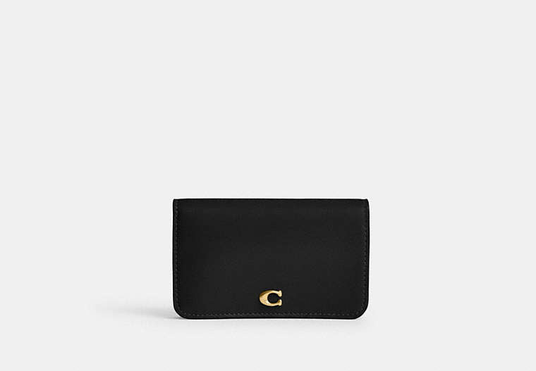 COACH® Women's Tarjetero Essential Slim en Oy2/Negro | Cuir