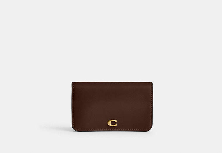 COACH® Women's Tarjetero Essential Slim en Castaño | Cuir