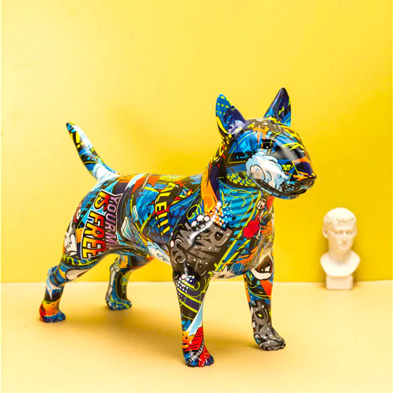 ArtZ® Bull Terrier Nordic Painted Statue - Nordic