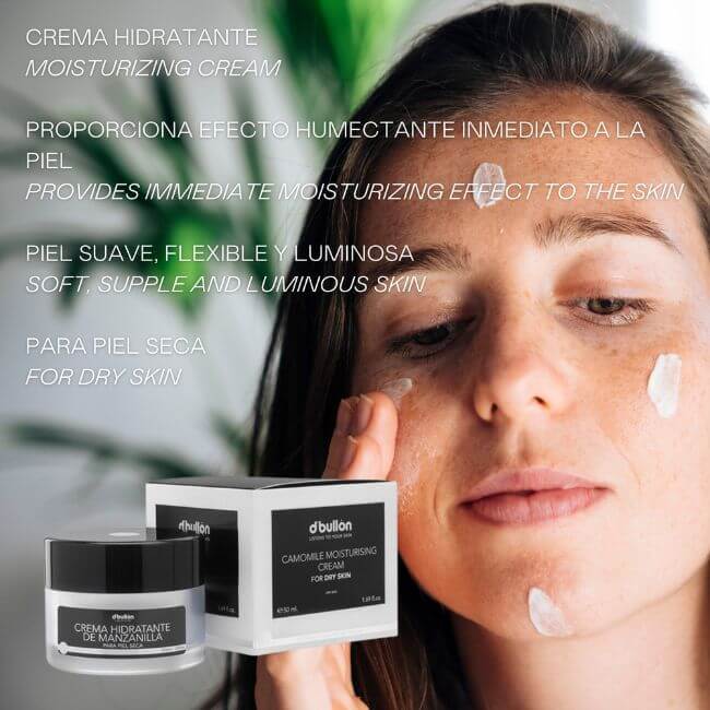 Crema facial hidratante de Manzanilla