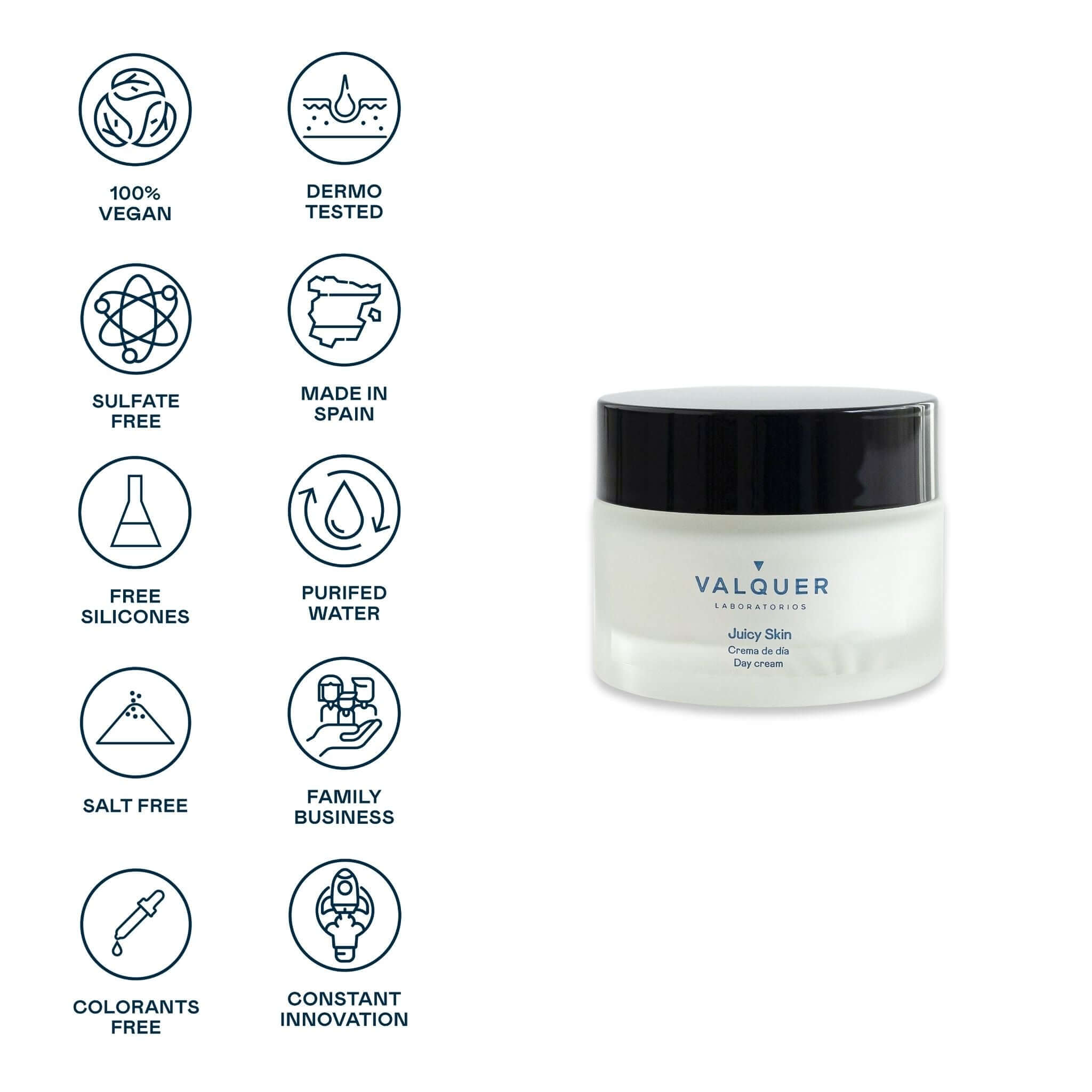 Crema Facial Hidratante de Día con Ácido Hialurónico - 50 ml