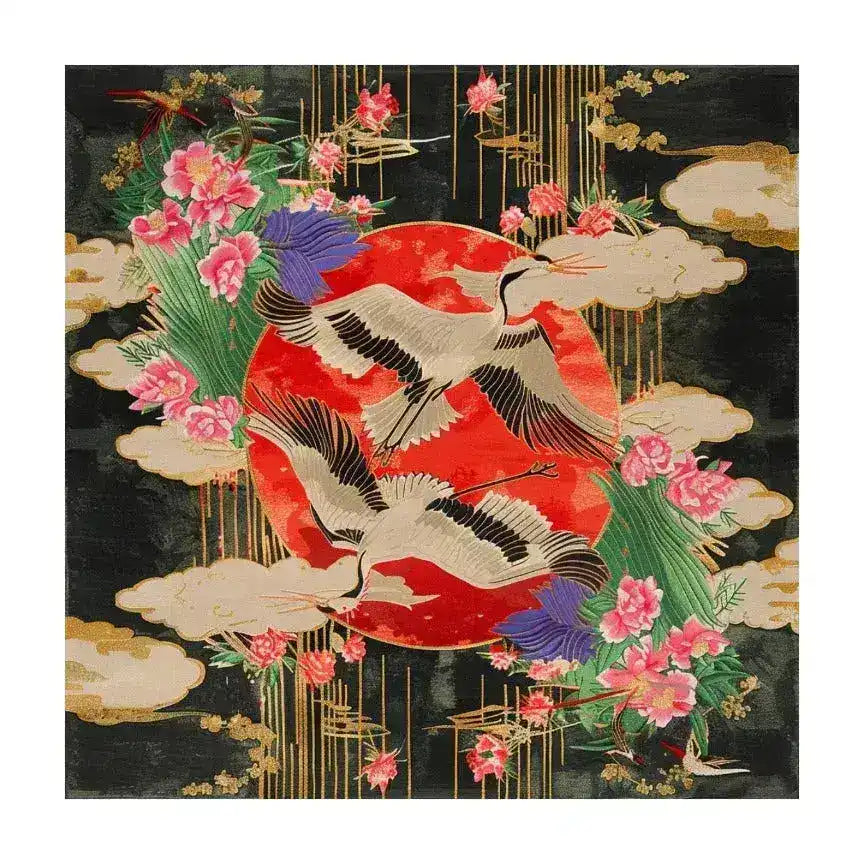 Crimson Crane Legacy Hand Tufted Rug