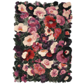 Crimson Flower Cascade Hand Tufted Rug