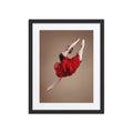 Crimson Leap | Dance-Art Framed Poster #79 (25.5" H x 21.5" W)