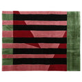 Crimson Shadow Columns Hand Tufted Rug