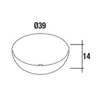 BATHME NIZA Encimera de Baño con Lavabo SOLID SURFACE Blanco Mate Color Roble