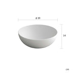 BATHME NIZA Encimera de Baño con Lavabo SOLID SURFACE Blanco Mate Color Roble