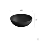 BATHME NIZA Encimera de Baño con Lavabo SOLID SURFACE Negro Mate Color Roble
