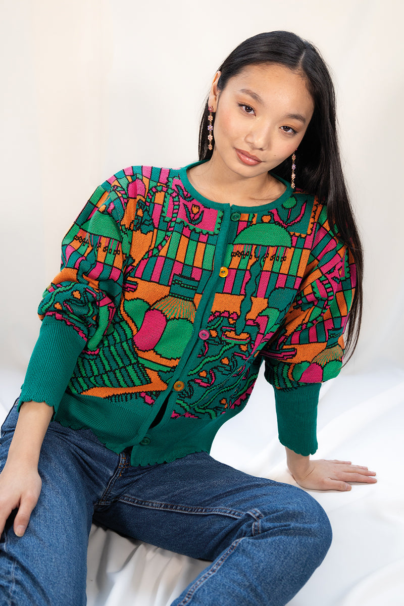 CARDIGAN CROQUIS | GREEN
