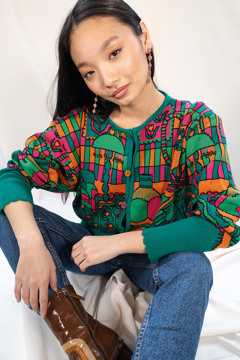 CARDIGAN CROQUIS | GREEN