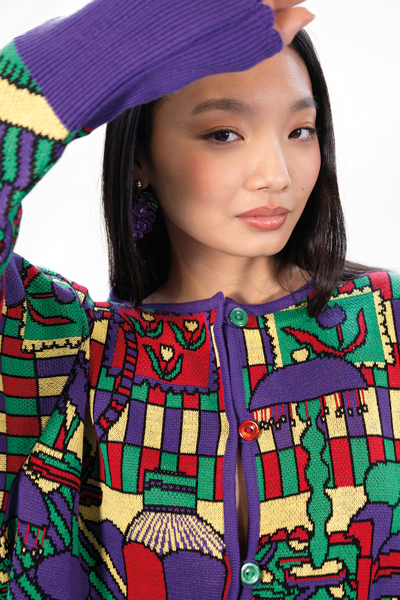 CARDIGAN CROQUIS | VIOLET