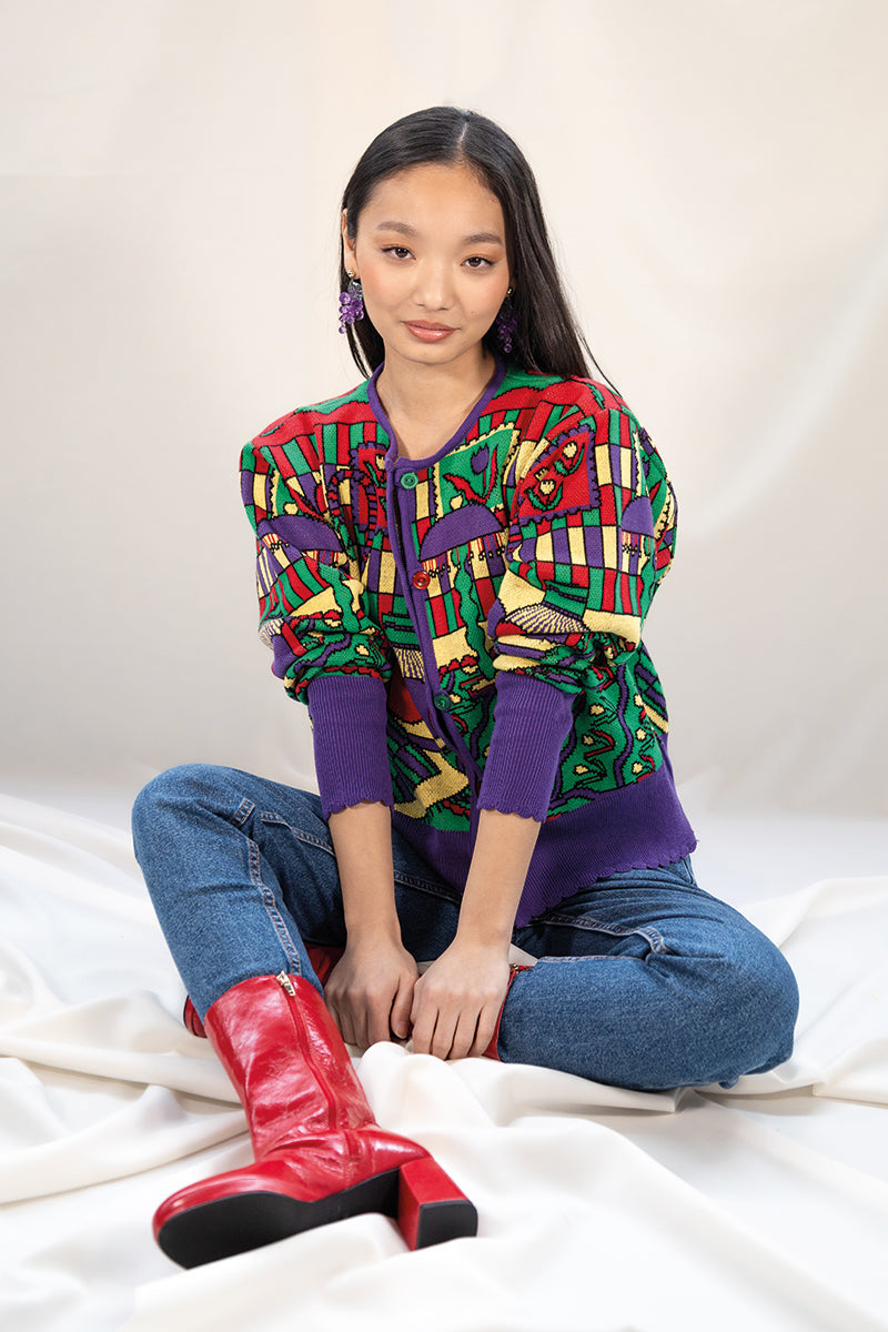 CARDIGAN CROQUIS | VIOLET