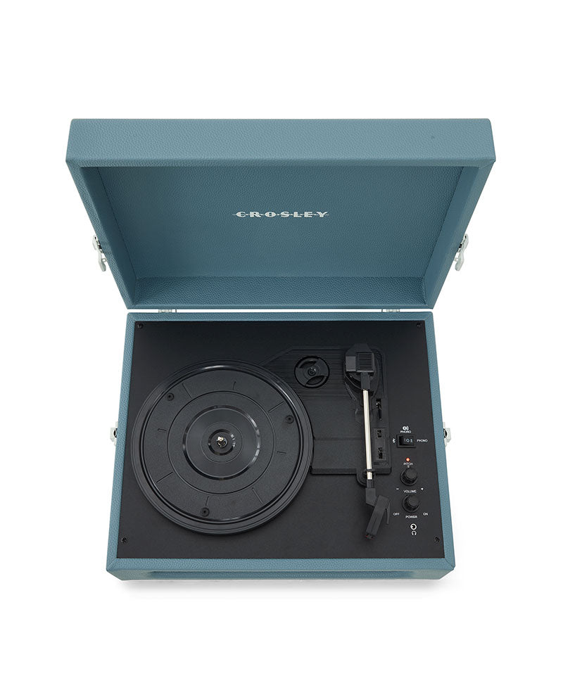 Crosley - Tocadiscos Crosley Voyager Bluetooth Doble - Azul lavado
