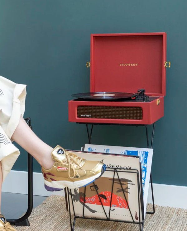 Crosley - Tocadiscos Crosley Voyager Bluetooth Doble - Borgoña