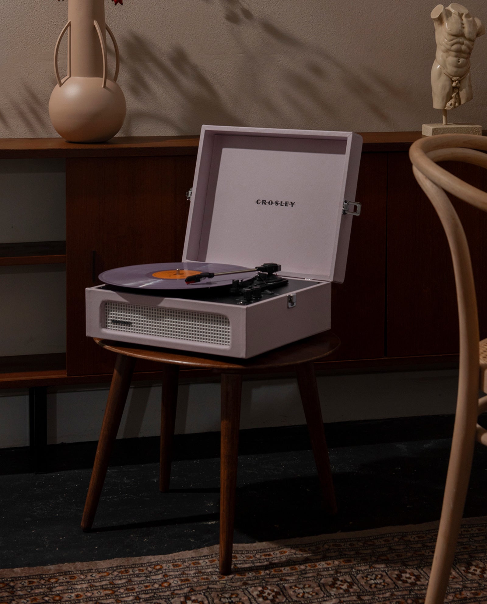 Crosley - Tocadiscos Crosley Voyager Bluetooth Doble - Rosa Amatista