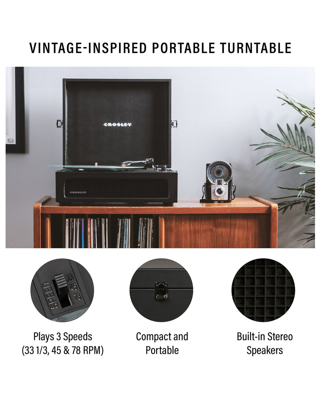 Crosley - Tocadiscos Crosley Voyager Bluetooth Doble - Rosa Amatista