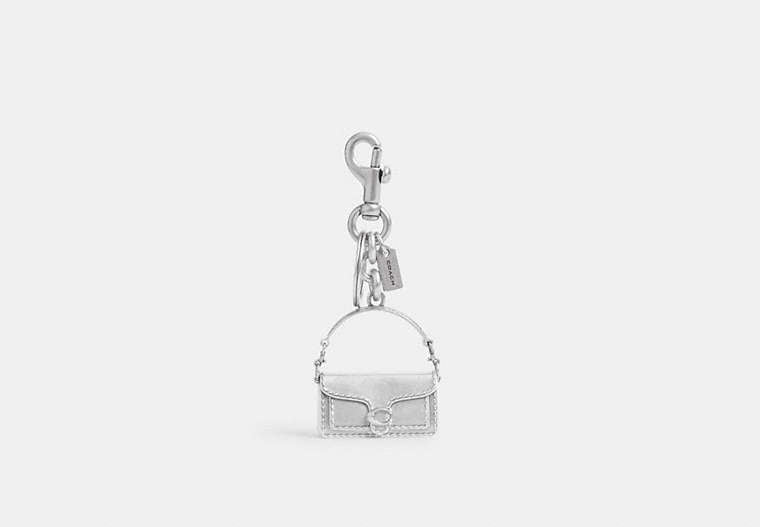 COACH® Women's Charm de bolso Tabby en Gris | Métal