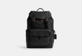 COACH® Men's Mochila Con Solapa League En Lona De Firma en Negro | Toile Enduite Signature/pvc