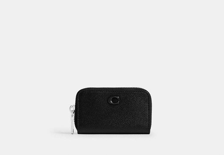 COACH® Unisex Chica Zip Around Card Case en Negro | Cuir