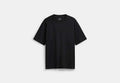 COACH® Men's Camiseta en algodón orgánico en Negro, Talla Mediano | Coton