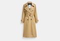 COACH® Women's Gabardina relajada en Beige, Talla Mediano | Body