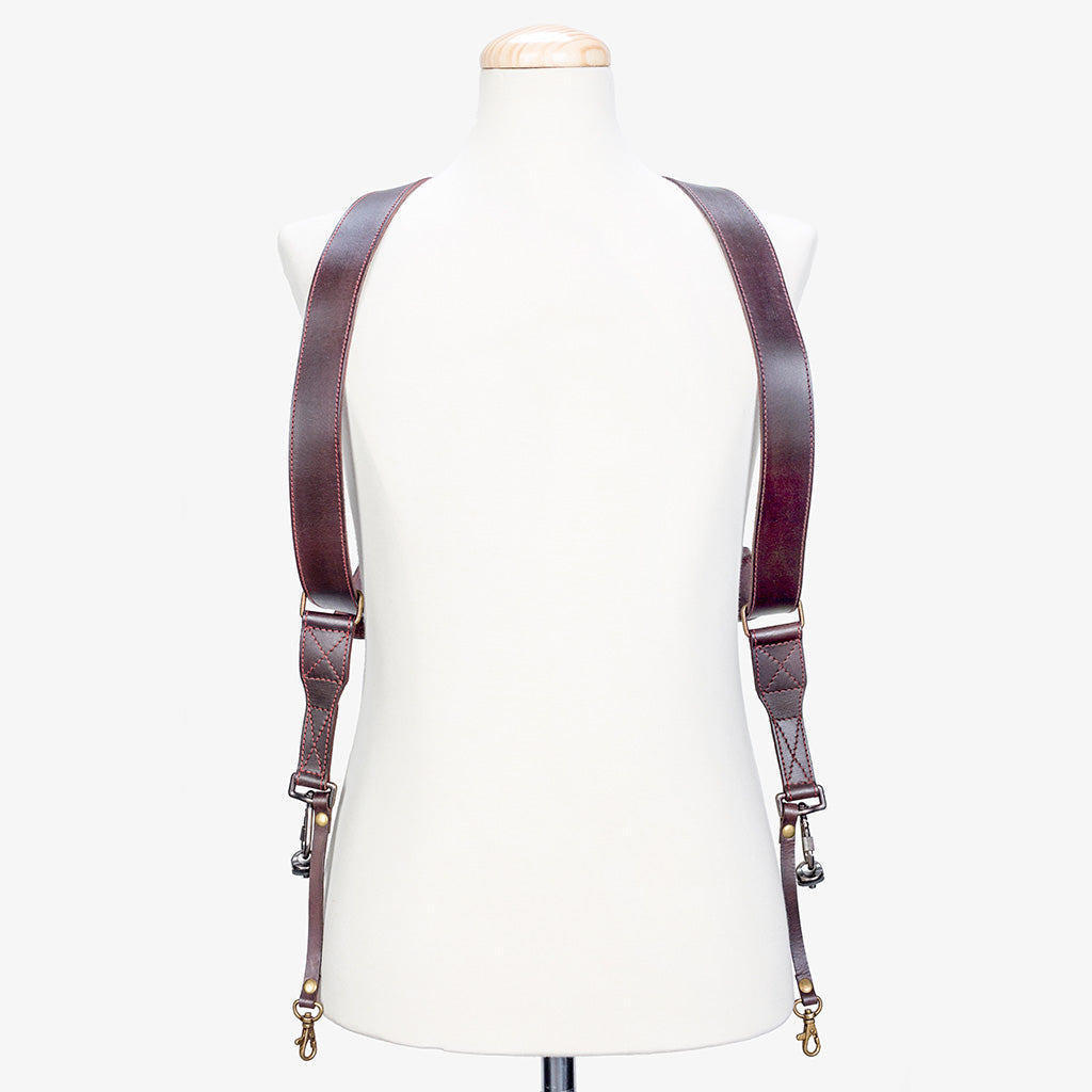 Tokyo #502 - Brown & Red dual leather camera strap