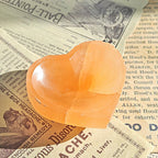 Cuenco Corazón de Selenita Naranja 6 cm