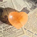 Cuenco Corazón de Selenita Naranja 6 cm