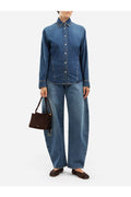 Maison AlaïA Curved Shirt — Blue