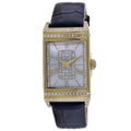 Christian Van Sant Crystal-Set Mother of Pearl Watch — Gold