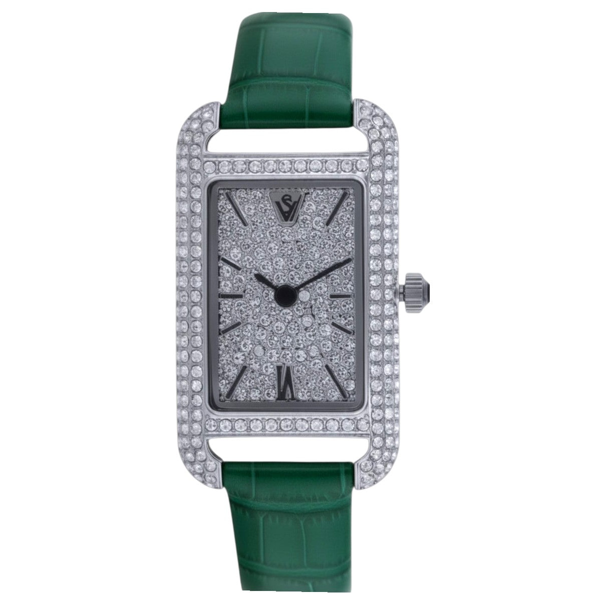 Christian Van Sant Crystal-Embellished Watch — Silver