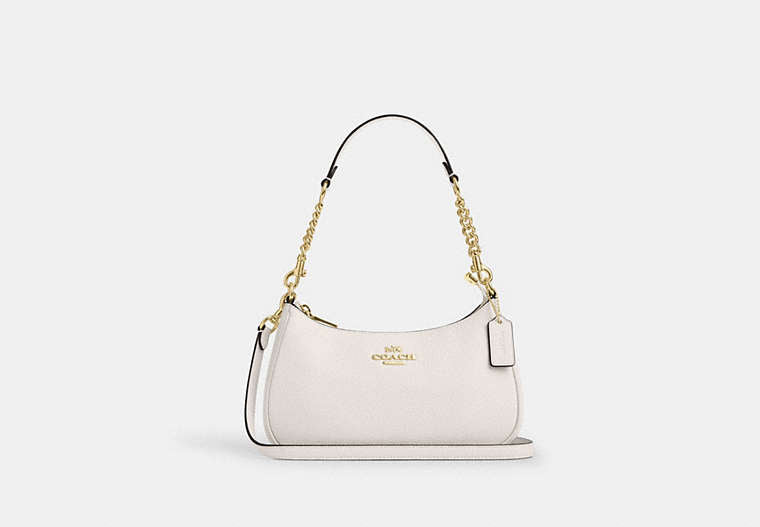 COACH® Women's Bolso de hombro Teri en Blanco | Cuir