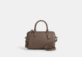 COACH® Women's Bolso Satchel Rowan en Gris/Castaño | Cuir