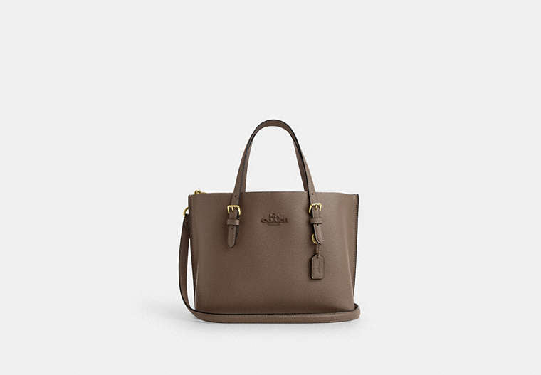COACH® Women's Bolso tote Mollie 25 en Castaño | Cuir