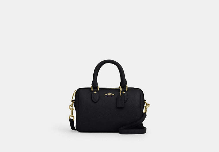 COACH® Women's Minibolso cruzado Rowan en Negro | Cuir