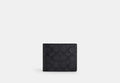 COACH® Men's Cartera 3 en 1 en lona de firma en Gris | Pvc