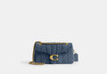 COACH® Women's Bolso de hombro Tabby 26 acolchado en Azul | Cuir