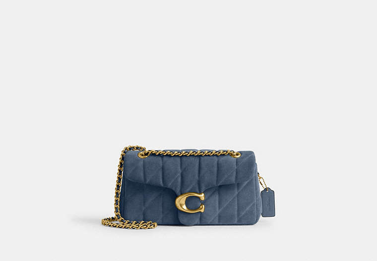 COACH® Women's Bolso de hombro Tabby 26 acolchado en Azul | Cuir
