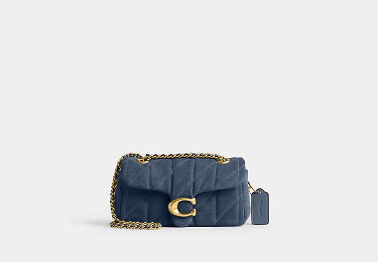 COACH® Women's Bolso de hombro Tabby 20 acolchado en Azul | Cuir